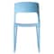 Fabulaxe Modern Plastic Outdoor Dining Chair with Open Curved Back, Blue, PK 4 QI004227.BL.4 - alternate 6